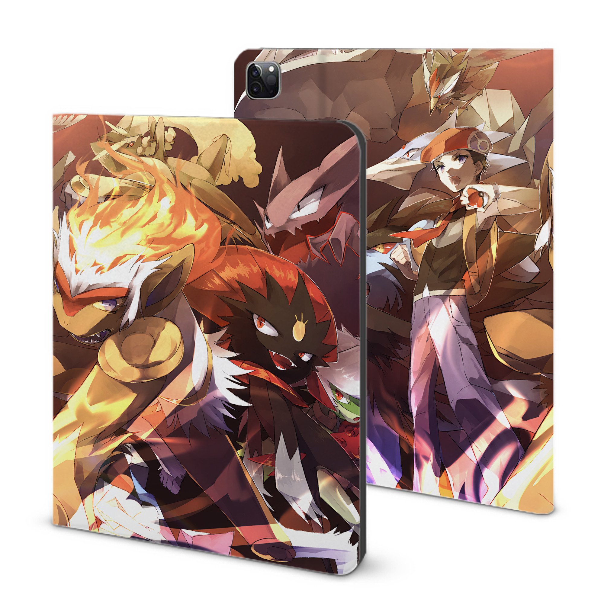 （画像用） ポケットモンスター Pokémon IPad ケース ブック型 PUレザー TPU 耐衝撃 軽量 薄型 ペン収納なし 全面保護 IPad 各モデル対応